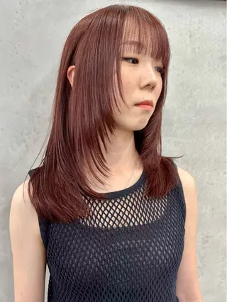 ミディアム カラー ヘアアレンジ 北間 寛哉のヘアスタイル