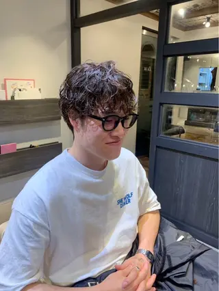 ショート パーマ メンズ Hosaki ：池袋🎀🫧のヘアスタイル