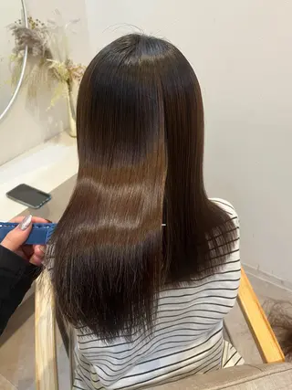 ロング パーマ 🦋Yui🦋透明感 /ベージュ/Wカラーのヘアスタイル