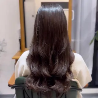 セミロング 福岡人気No1🎀 コテ巻き風パーマ専門のヘアスタイル