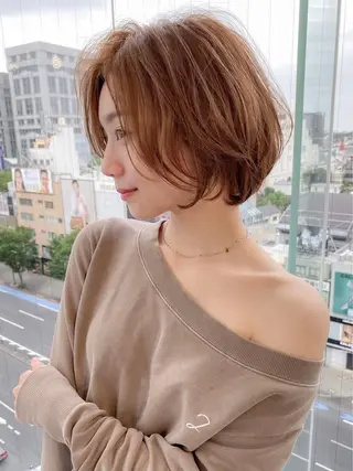 ショート カラー 似合わせボブ🌟 艶髪特化💗村松優斗のヘアスタイル