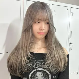 ロング 韓国レイヤ ー支持No.1renのヘアスタイル