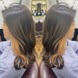 ミディアム 前地 麻衣のヘアスタイル