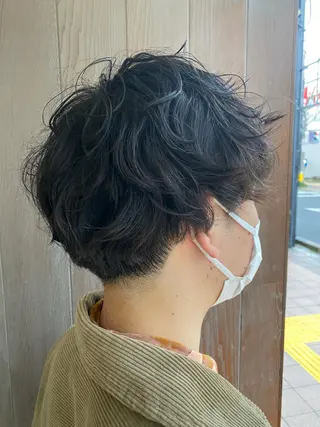 パーマ メンズ 尾﨑 柊磨のヘアスタイル