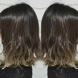 ミディアム 今中 小百合のヘアスタイル
