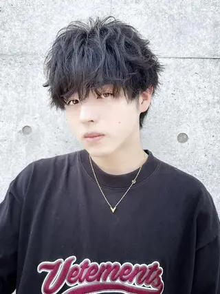 パーマ ショート メンズ ✨【公式】渋谷メンズ サロン BLUCK✨のヘアスタイル
