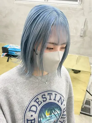 ミディアム カラー スパイラルパーマ 🌐hina⭐️のヘアスタイル