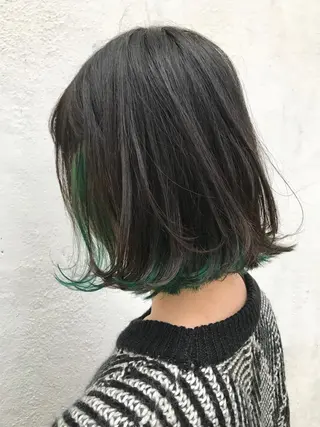 セミロング カラー ヘアアレンジ 佐藤 魁人のヘアスタイル