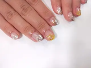 ネイル はばすみれ🎀ﾈｲﾙ 光ﾌｪｲｼｬﾙ ﾍｱのネイルデザイン