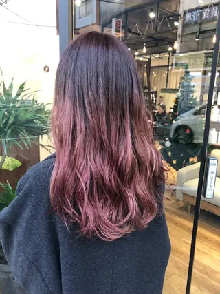 ロング カラー あらい なつみのヘアスタイル