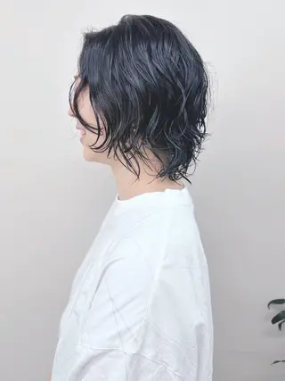 ミディアム パーマ ボブ/ゆるふわ ボブパーマ/とういのヘアスタイル