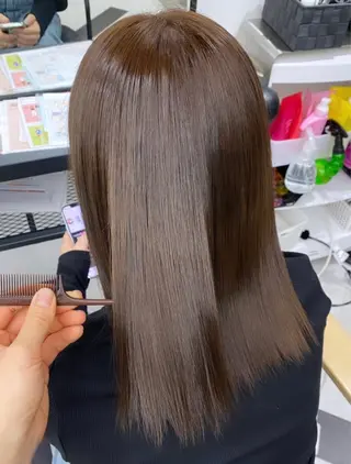 セミロング カラー パーマ ヘアアレンジ メンズ mona/ ストレートスタイル✨のヘアスタイル