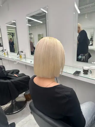 ミディアム カラー ❄最強かわいいカラー ❄️MINA❄️のヘアスタイル