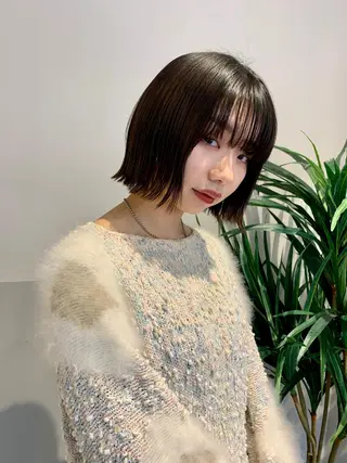 ショート カラー パーマ salowin新宿三丁目店所属・🖤小顔ボブ/ウルフ レイヤー🖤山本諒のヘアスタイル