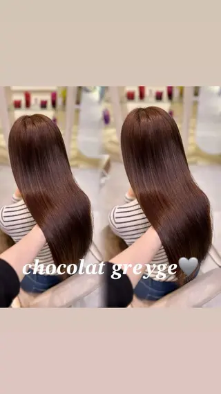 カラー Wカラー┆ブラウン ┆うる艶┆ゆうはのヘアスタイル