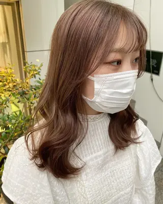 セミロング カラー ヘアアレンジ マツエク・マツパ 透明感カラー🫧ヘア セット🫧松本菜月の眉毛・アイブロウイメージ