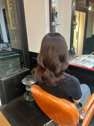 ミディアム カラー スズキ リコのヘアスタイル