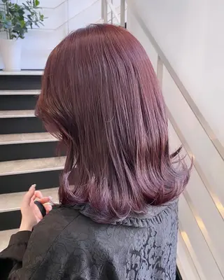 セミロング カラー 💗ガーリーヘア🎀 saki💗のヘアスタイル