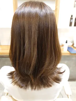 カラー セミロング 東梅田/美髪矯正/ 大貫一輝のヘアスタイル