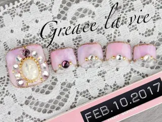 ロング カラー ネイル マツエク・マツパ Greace  la vieのネイルデザイン