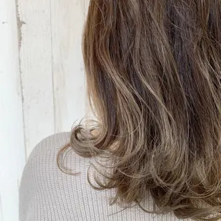 セミロング カラー 心斎橋韓国ボブ 好原良真のヘアスタイル