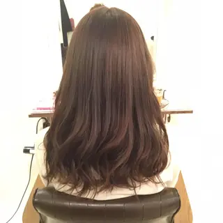 ミディアム セミロング ロング カラー 縮毛矯正クロスパーマ 益子達也のヘアスタイル