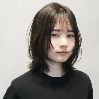 ミディアム レイヤーカット🪄 ヘアセット🪄シホのヘアスタイル