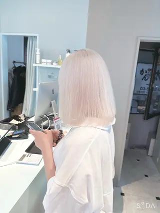 ミディアム カラー 🪄池袋ハイトーン 🪄ブリーチカラーのヘアスタイル