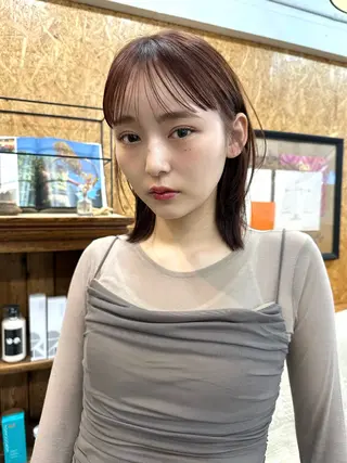 ミディアム カラー 🪭risa 暖色/レイヤー🪭のヘアスタイル