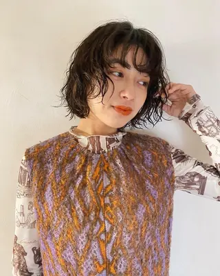 ショート パーマ レイヤー/パーマ /ウルフ/nabeのヘアスタイル