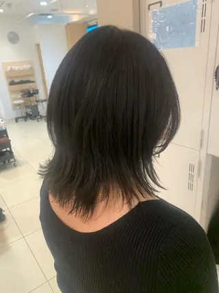 ミディアム カラー ヘアアレンジ ミドウチ アヤカのヘアスタイル