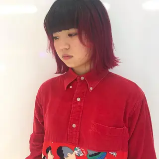 ミディアム カラー レイヤー/ブリーチ HIKARU ♡のヘアスタイル