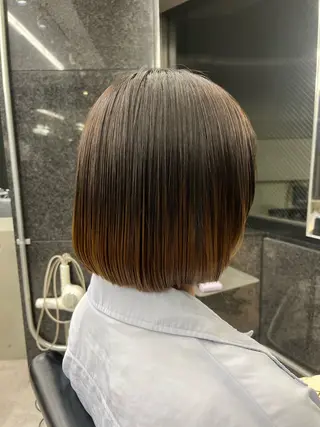 ショート 暖色カラー/パラッと Bob/モエのヘアスタイル