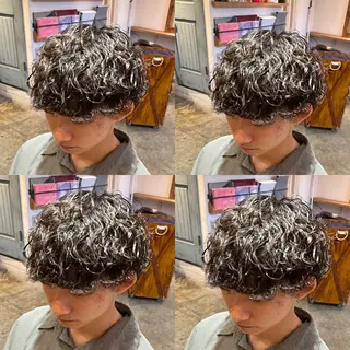 パーマ メンズ 店長✨髪質改善✖️ 透明感カラー／純大のヘアスタイル