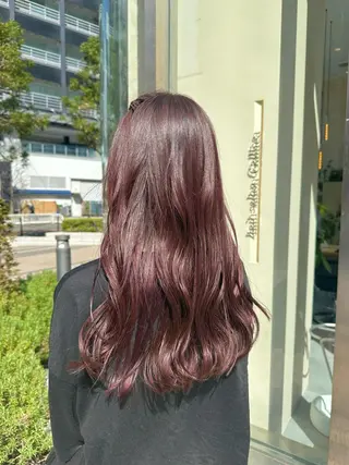 セミロング カラー ミオ💎ショート 透ける暗髪のヘアスタイル