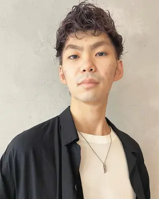 ショート パーマ メンズ 骨格補正カット✂︎ 🌟菅野陽介🌟のヘアスタイル