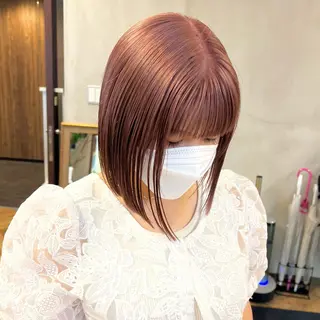 ミディアム カラー パーマ ヘアアレンジ メンズ キッズ ネイル マツエク・マツパ アイブロウ 前川 朋香のヘアスタイル