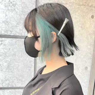 ショート カラー 癖毛救済✂️ボブ /髪質改善ストレートのヘアスタイル