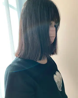 ミディアム カラー hub hair レイヤー/透明感のヘアスタイル