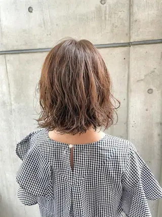 ミディアム カラー パーマ 銀座No.1髪質改善 縮毛矯正/本木のヘアスタイル