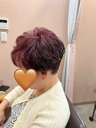 ショート カラー パーマ 美容室FOALOM所属・古宮 萌のヘアスタイル