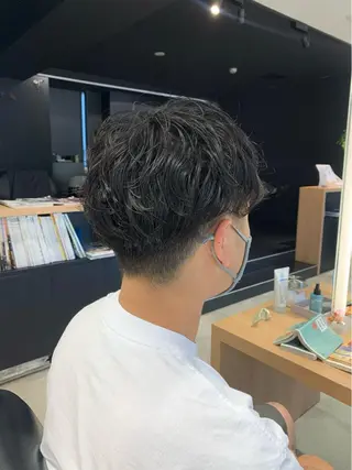 ショート パーマ メンズ メンズカット・ パーマ🎈はなさかのヘアスタイル