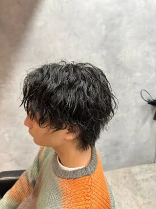 ショート パーマ メンズ ツイストスパイラル/ メンズ特化/中川誠也のヘアスタイル