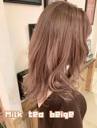 ロング カラー ヘアアレンジ 吉田裕太/ハイライト ダブルカラーのヘアスタイル
