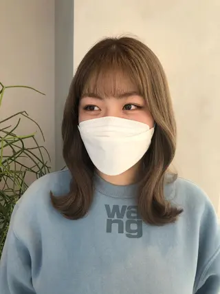 ミディアム ❤︎︎韓国ヘア❤︎︎ 𝑺𝒉𝒊𝒉𝒐のヘアスタイル