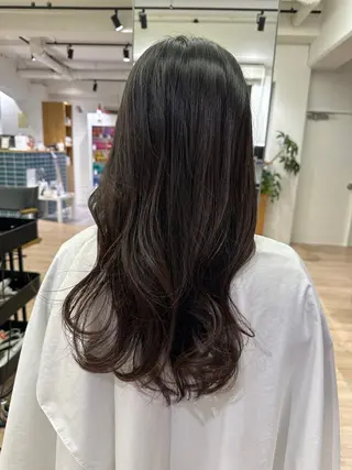 セミロング 切りっぱなし/髪質 改善矯正/さやか🫧のヘアスタイル