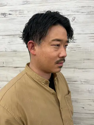 パーマ メンズ 枝毛カット&髪質改善 満足NO.1岡しゃんのヘアスタイル