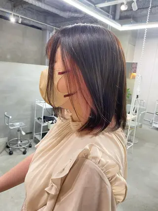 ミディアム カラー 前橋 姫奈のヘアスタイル