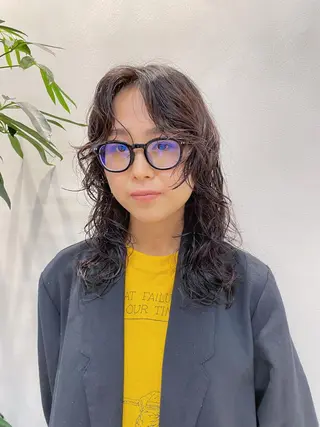 ロング パーマ 青木 優歩のヘアスタイル