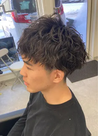 ミディアム メンズ 深堀 勇弥のヘアスタイル